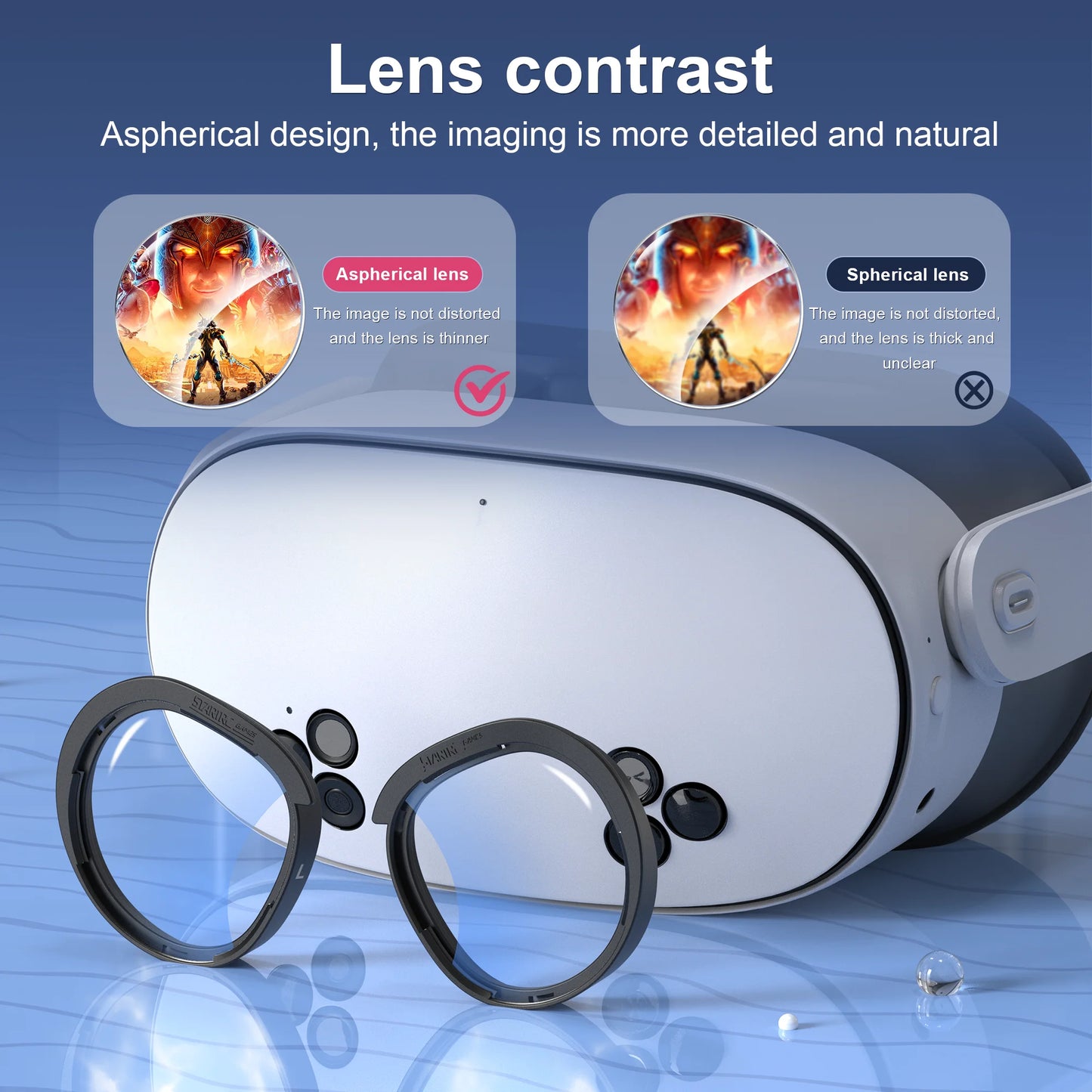 Suitable for Meta Quest 3S VR scratch resistant ring lens protective cover, anti eye blue light Quest 2 accessories