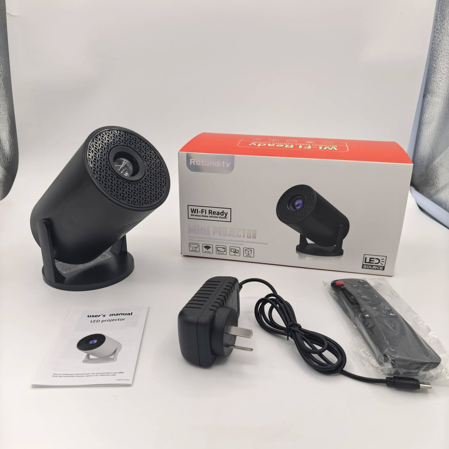 2026 HY300 Smart Mini Projector — WiFi6 + BT5.0 | 1080P/4K Support | Auto Keystone | Portable Home Theater Beamer