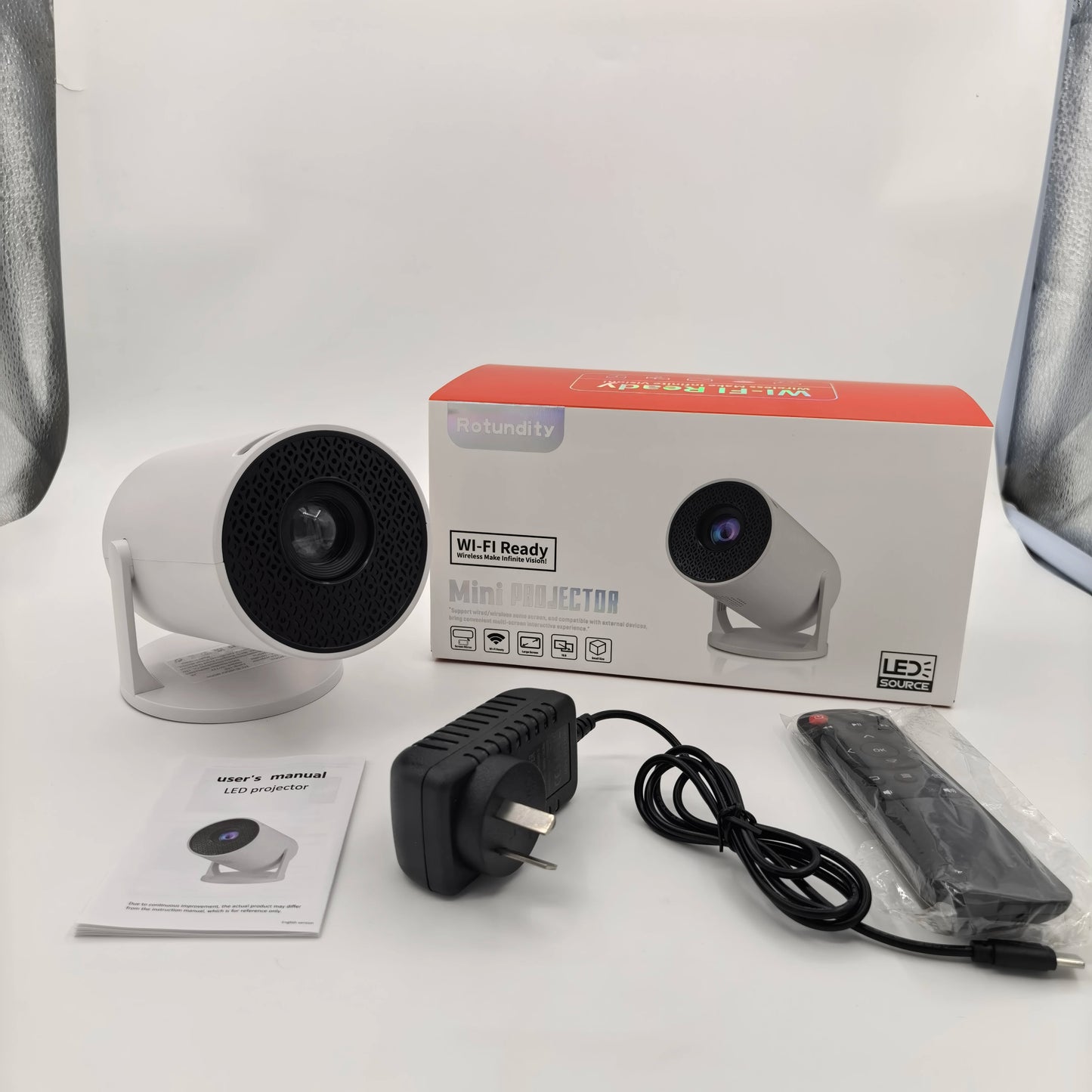 2026 HY300 Smart Mini Projector — WiFi6 + BT5.0 | 1080P/4K Support | Auto Keystone | Portable Home Theater Beamer